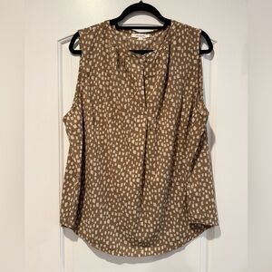 Sleeveless Print Work Blouse Monday Fun Office wear